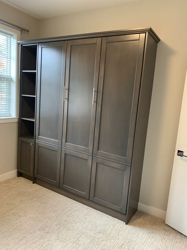 Finished Ready-to-Ship Murphy Bed in a furnished room